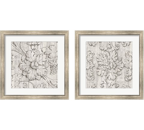 Italian Scroll on Driftwood 2 Piece Framed Art Print Set by Wild Apple Portfolio