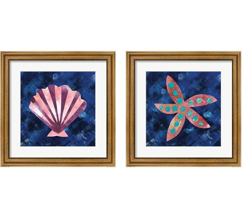 Boho Reef  2 Piece Framed Art Print Set by Wild Apple Portfolio