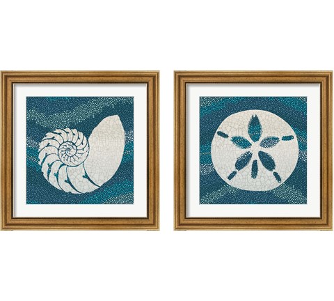 Sea Glass 2 Piece Framed Art Print Set by Wild Apple Portfolio