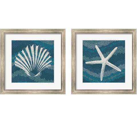 Sea Glass 2 Piece Framed Art Print Set by Wild Apple Portfolio