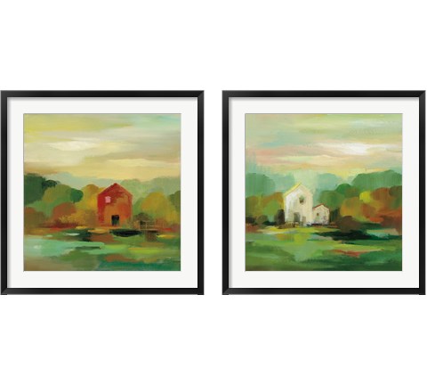 October Farm 2 Piece Framed Art Print Set by Silvia Vassileva