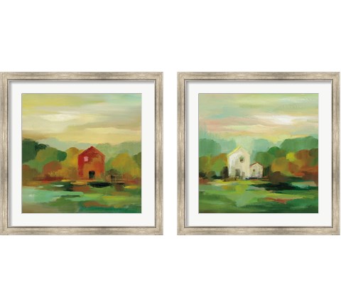 October Farm 2 Piece Framed Art Print Set by Silvia Vassileva