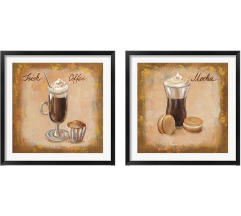 Coffee Time on Wood 2 Piece Framed Art Print Set by Silvia Vassileva