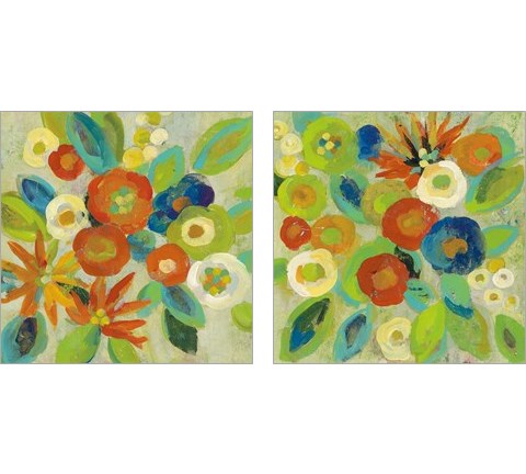 Flower Market Cool 2 Piece Art Print Set by Silvia Vassileva