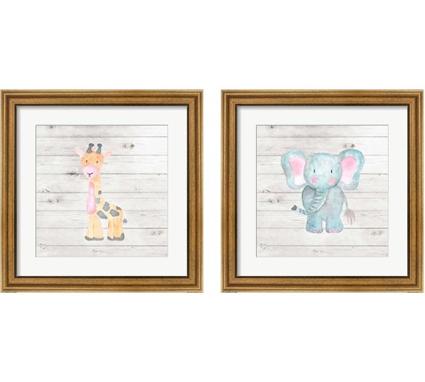 Water Color Animal 2 Piece Framed Art Print Set by Tamara Robinson