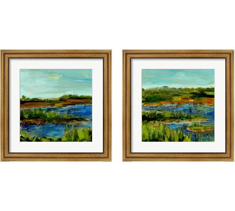 Crackling Fire 2 Piece Framed Art Print Set by Pamela J. Wingard