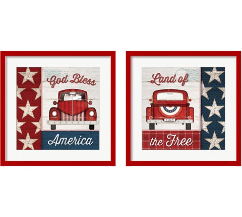 Americana 2 Piece Framed Art Print Set by Jennifer Pugh