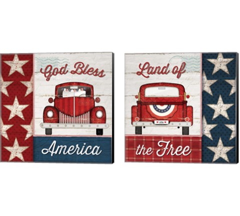 Americana 2 Piece Canvas Print Set by Jennifer Pugh