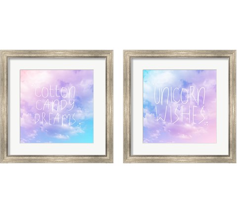 Cotton Candy Dreams 2 Piece Framed Art Print Set by Ashley Hutchins