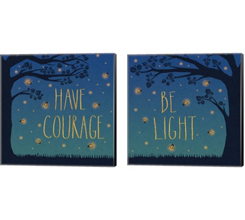 Twilight Fireflies 2 Piece Canvas Print Set by Laura Marshall