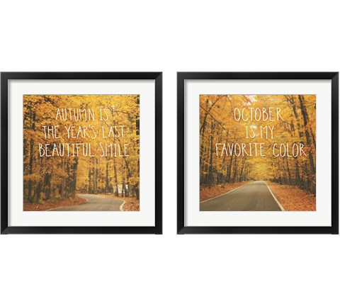 October Color 2 Piece Framed Art Print Set by Laura Marshall