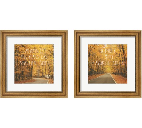 October Color 2 Piece Framed Art Print Set by Laura Marshall