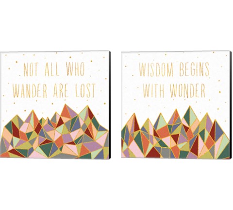 Written in the Stars on White 2 Piece Canvas Print Set by Laura Marshall