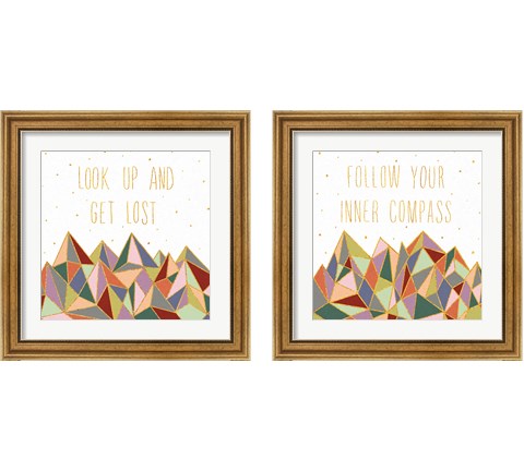 Written in the Stars on White 2 Piece Framed Art Print Set by Laura Marshall