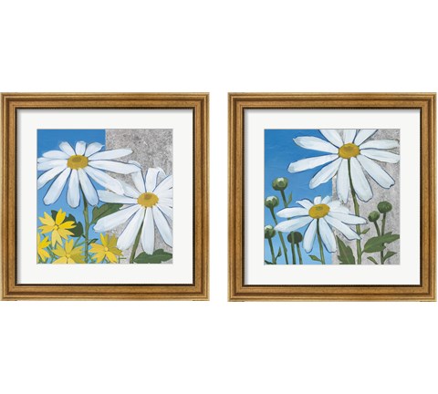 Summer Garden Silver 2 Piece Framed Art Print Set by Kathrine Lovell