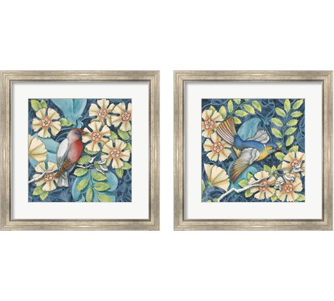 Arts and Crafts Bird 2 Piece Framed Art Print Set by Wild Apple Portfolio