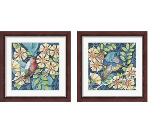 Arts and Crafts Bird 2 Piece Framed Art Print Set by Wild Apple Portfolio