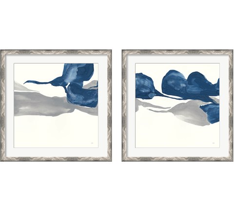 Sapphire and Gray 2 Piece Framed Art Print Set by Chris Paschke