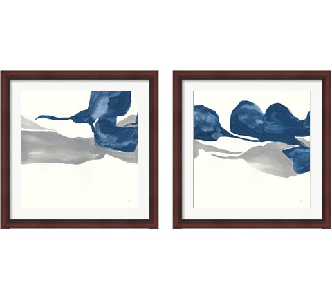 Sapphire and Gray 2 Piece Framed Art Print Set by Chris Paschke