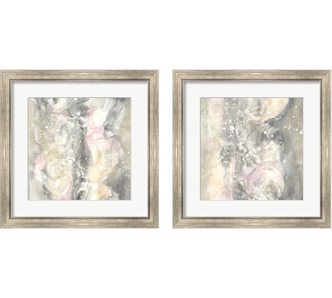 Blushing Snowflakes 2 Piece Framed Art Print Set by Chris Paschke