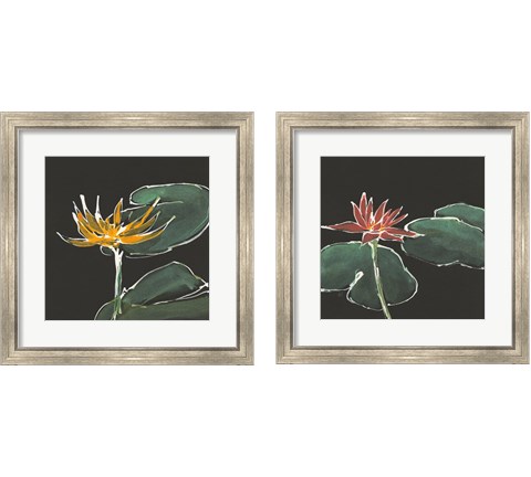 Lily on Black  2 Piece Framed Art Print Set by Chris Paschke