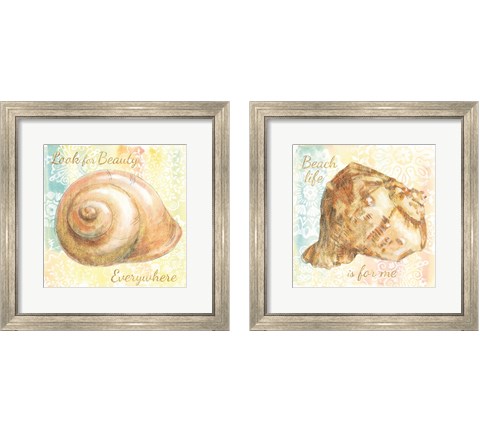 Golden Treasures Inspiration  2 Piece Framed Art Print Set by Beth Grove