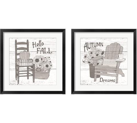 Fall Cabin 2 Piece Framed Art Print Set by Beth Grove