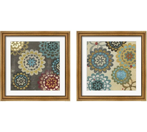 Floral Pattern 2 Piece Framed Art Print Set by Posters International Studio