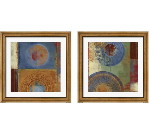 Oribis Blue on Green 2 Piece Framed Art Print Set by Posters International Studio