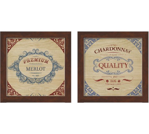 Wine Labels 2 Piece Framed Art Print Set by Posters International Studio