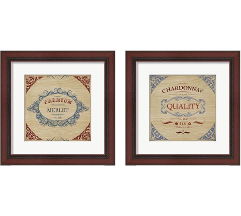 Wine Labels 2 Piece Framed Art Print Set by Posters International Studio