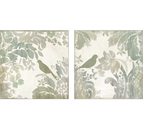 Damask Bird 2 Piece Art Print Set by Asia Jensen