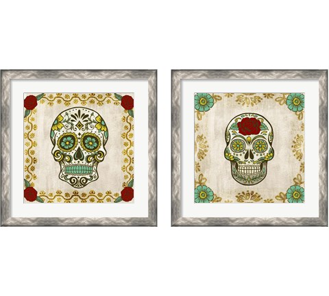 Day of the Dead 2 Piece Framed Art Print Set by Melissa Wang