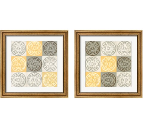 Yellow Squared 2 Piece Framed Art Print Set by Alonzo Saunders