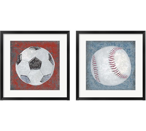 Grunge Sporting 2 Piece Framed Art Print Set by Studio W