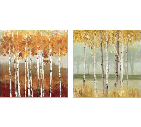 Golden Birch 2 Piece Art Print Set by Allison Pearce