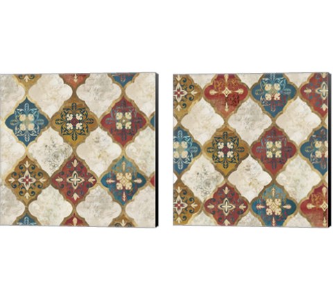 Moroccan Spice Tiles  2 Piece Canvas Print Set by Posters International Studio