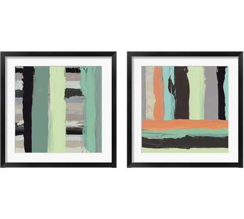 Alt Stripes 2 Piece Framed Art Print Set by PI Galerie