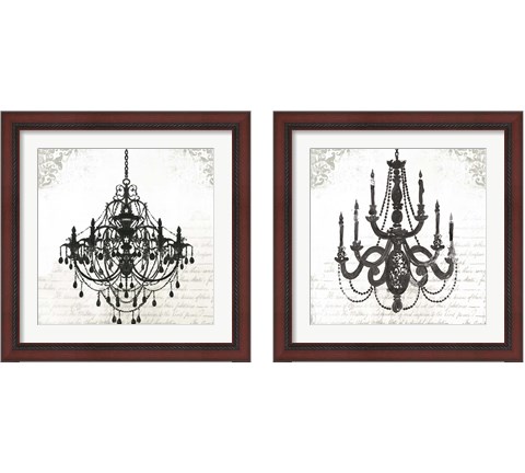 Black Chandelier 2 Piece Framed Art Print Set by PI Galerie