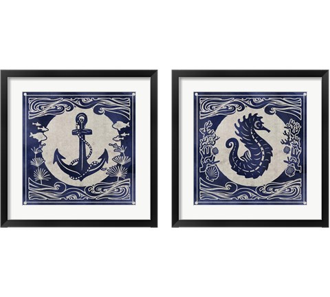 Ink Nautical 2 Piece Framed Art Print Set by Edward Selkirk