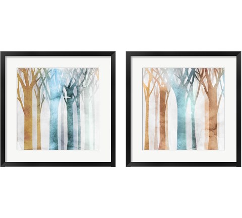 Dancing Trees 2 Piece Framed Art Print Set by Edward Selkirk