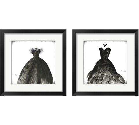 Black Dress 2 Piece Framed Art Print Set by Tamara Cohen