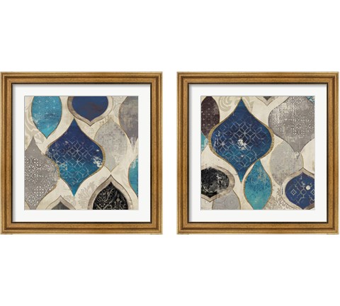 Blue Motif 2 Piece Framed Art Print Set by Aimee Wilson