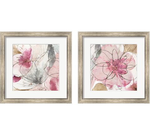 Pretty in Pink 2 Piece Framed Art Print Set by Asia Jensen