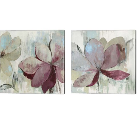 Drippy Floral 2 Piece Canvas Print Set by Asia Jensen