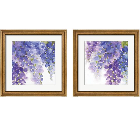 Wisteria  2 Piece Framed Art Print Set by Eva Watts