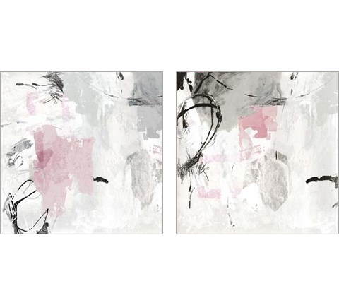 Gray Pink 2 Piece Art Print Set by Posters International Studio