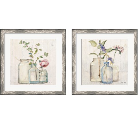 Blossoms on Birch 2 Piece Framed Art Print Set by Cheri Blum