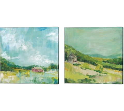 Horizon Farm 2 Piece Canvas Print Set by Sue Schlabach