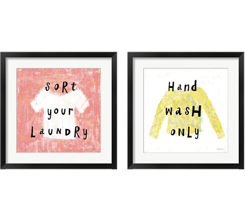 Laundry Rules 2 Piece Framed Art Print Set by Sue Schlabach